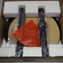 Drink Table, Small Round Side Table for Small Spaces, Modern Accent Round End Tables with Metal Leg, Thickened Wood Pedestal Coffee Tables for Living Room, Bedroom, Narrow Corners,Sofa Couch