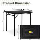 3ft Rectangular Folding Table for All-Occasion, Foldable Table with HDPE Tabletop and Steel Legs, Durable and Stable Small Folding Table, Perfect for Camping, Picnic, Party, Indoor & Outdoor, Black
