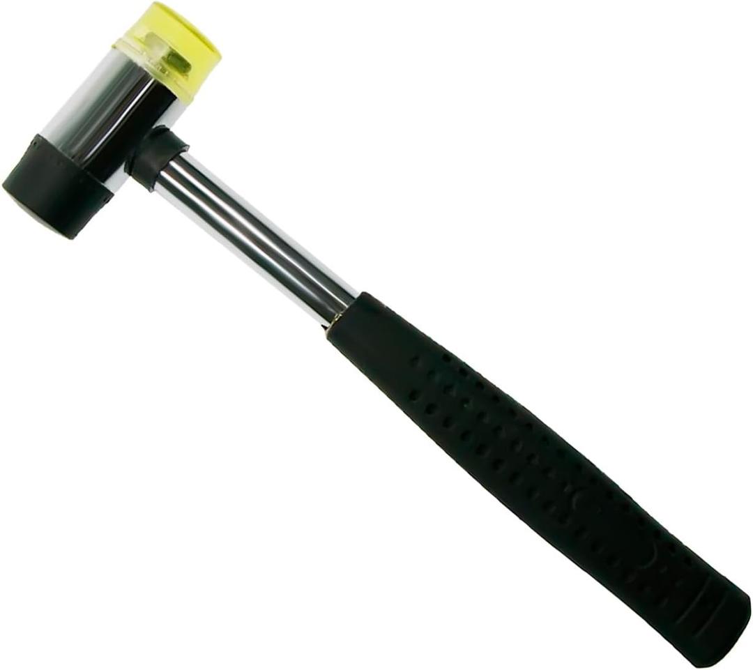 25mm Dual Head Nylon Rubber Hammer Jewelers Metal Mallet,Multipurpose, Doublesided & Lightweight Mallet Soft Hammer for Home Decoration Installation Hand Tool