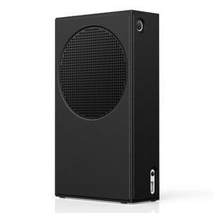 Magnetic Smart Wraps for Xbox Series S Console, Full Protection Protective Cover Case for Xbox Series S Accessories with Premium PU Leather and Soft Inner Lining - Black