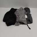 Neer 3 Pack Women's Plus Size Cotton Capris, Stretchy Wide Leg Cropped Pants with Pockets Fit Loose Lounge Pajama Sweatpants (X-Large, Black, Light Mix Gray, Dark Mix Gray)