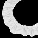 MAYJOYDIY 3 Yards White Cotton Pleated Ribbon 5-1/2 inch Vintage Ruffled Trimming Lace Ruffled Wave Edge Lace Trim for Wedding Bridal Dress Embellishment DIY Clothes Decor