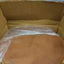 Tannery Brown Leather Ottoman Pouf Sofa, Storage Ottoman Chair - Round, Handmade (17x16x16 inch)