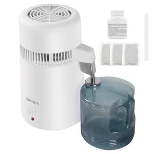 ROVSUN Upgraded 1.1 Gallon/4L Water Distiller Countertop Distilled Water Machine with Flame-Retardant Material, BPA-Free Container & Stainless Steel Interior, 750W Distilled Water Maker Purifier
