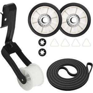 4392065 Dryer Repair Pulley Rollers Kit Replacement For Amana NED4655EW1 WED5590VQ0 Whirlpool WED7000DW1 WED4800XQ3 WED5000DW2 Maytag MEDC300BW0 MEDC200XW3 MEDC400VW0 Cabrio Kenmore 80 Series