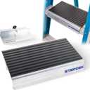 StepDek Aluminum Step Ladder Platform Attachment - Anti-Slip Ladder Work Platform Accessories for Stabilizer - Compact, Lightweight, Rubberized Non-Slip Grip Pad for Painters, Electricians & DIY