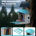 Bird Feeder with Camera Solar Powered: Smart Bird Feeders for Outdoors Garden with AI Identify Auto Capture 2K HD Bird House with Camera Outside WiFi Live View Birdfeeder Cam Gift for Birds Lover