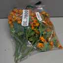 Daisy Artificial Flowers for Outdoors Decoration, 6 Bundles Fake Plants Flowers Bouquet Faux Flowers for Outdoor Planter Look Real UV Resistant Silk Flowers for Outside Front Door Porch Patio, Orange
