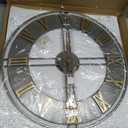 Large Wall Clock,20inch Metal Wall Clocks,Quality Quartz Movement Roman Numerals Clock for Living Room Bedroom Kitchen Decor,Silent Oversize Clock Battery Powered