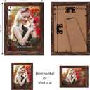 PETAFLOP Wooden Bulk 5x7 Picture Frame Set of 18, Rustic Brown Photo Frames Fits 5 by 7 for Wall or Tabletop Display