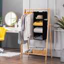 YOUDENOVA Hanging Closet Organizer, 4-Shelf Closet Hanging Storage Shelves, Black