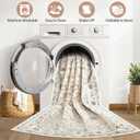 9x12 Area Rug Living Room: Washable Boho Large Neutral Vintage Soft Rugs Stain Resistant Farmhouse Non Slip Indoor Floor Carpet for Bedroom Nursery Kids Playroom Office Dining Room- Cream Blue
