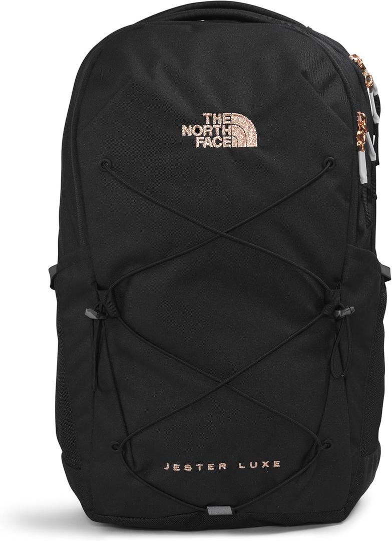 The North Face Women's Every Day Jester Laptop Backpack, TNF Black/Burnt Coral Metallic, One Size