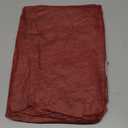 LUSHVIDA Round Waterproof Table Cover Elastic Vinyl Fitted Tablecloth Elastic Edged Plastic Table Cloth (Mahogany, Best for Up to 45"-56" Round)