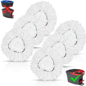 2 Pack Mop Heads Replacements for Ocedar Easy Wring 1-Tank System,Compatible with O-Cedar EasyWring Spin Mop & Bucket System Microfiber, White