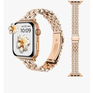 HANDODO Stainless Steel Band for Women Apple Watch Series 10 9 8 7 6 5 4 3 2 1 SE SE2 Ultra 2, Luxury Replacement Metal Strap Bracelet Wristband for 38mm 40mm 41mm 42mm 44mm 45mm 46mm 49mm iWatch