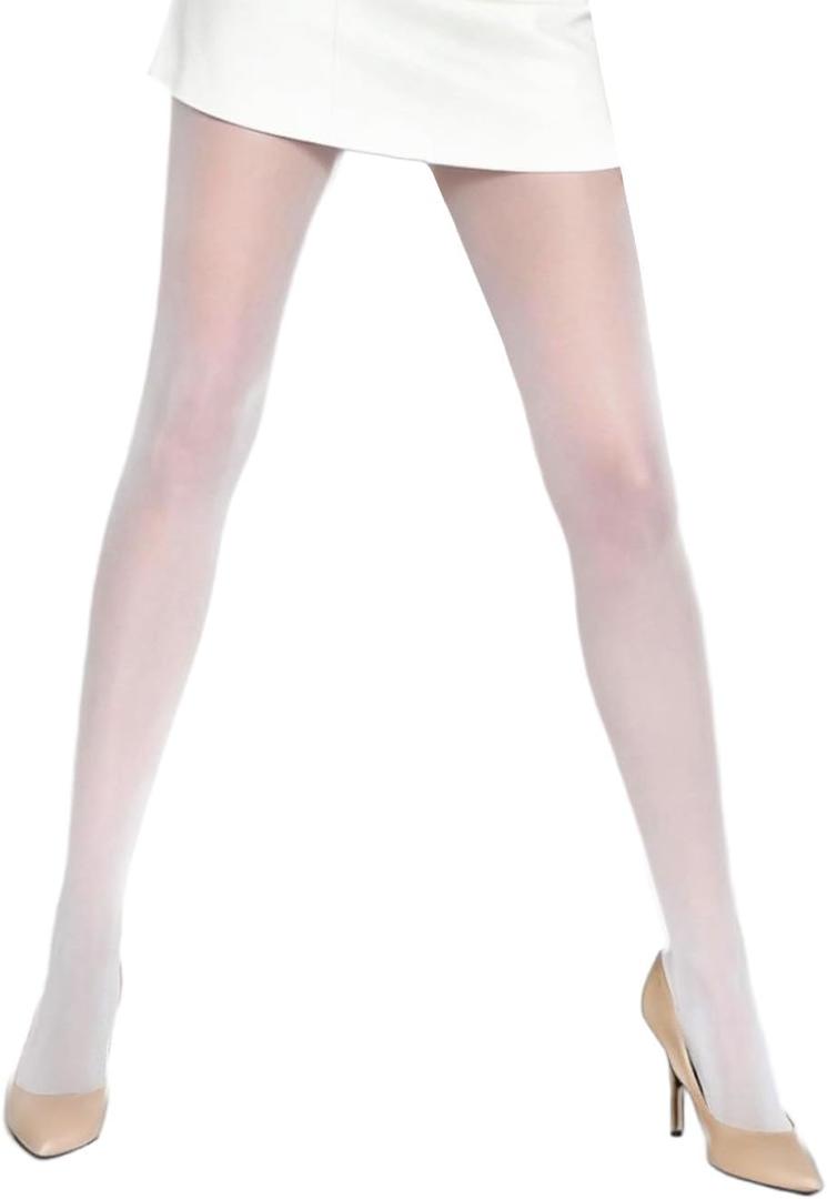 Mila Marutti White Sheer Tights for Women | Bridal Pantyhose Made in EU | Nylons Stockings for Women - White, S