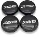 4pcs Car Wheel Hubcaps Wheel Center Cover Fit for Rays TE37 RE30 CE28n Outer Diameter 65mm (2.56 inch), Inner Diameter 60mm (2.36 inch) (Color-D)