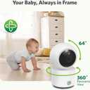 LeapFrog Video Baby Monitor - 5-Inch Color Screen, 31-Hour Battery, Secure Non-WiFi FHSS, Remote Pan Tilt Zoom, Night Vision, 2-Way Talk | LeapView 360