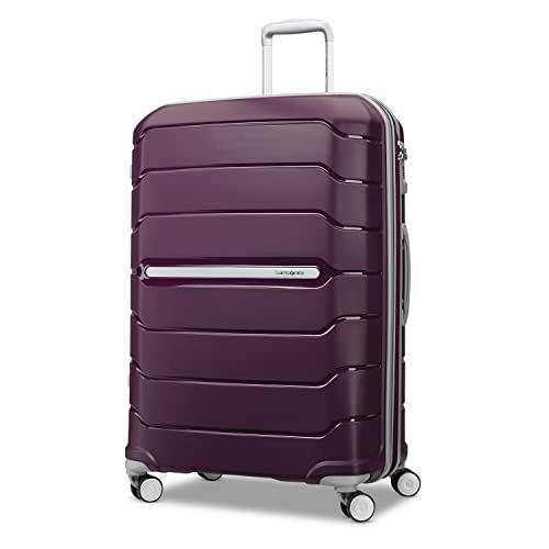 Samsonite Freeform 28-Inch Large Luggage with Dual 360° Spinner Wheels - Checked Suitcase - TSA Lock, Airline-Approved - Lightweight Durable Polypropylene Expandable Hardshell - Amethyst Purple