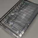 Sakugi Fruit Basket for Kitchen Counter - 2-Tier Fruit Bowl with Removable Banana Hanger & Handles, Rustproof Fruit Holder for Kitchen, Living Room, Bathroom, 13.4"8.7"11.7", Black