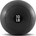 ProsourceFit Slam Medicine Balls 10 lbs Smooth and Tread Textured Grip Dead Weight Balls for Strength and Conditioning Exercises, Cardio and Core Workouts (Classic - Black)