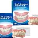 2PCS Silicone Reline Denture Set,Silicone Dentures Set, Denture Silicone Reline Kit for Dentures, Soft Denture Reline Kit for Men and Women