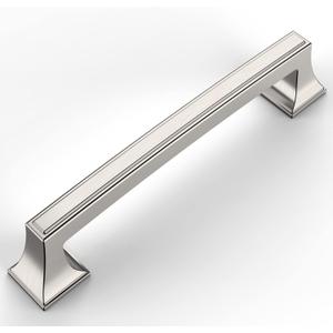Amerdeco 10 Pack Brushed Satin Nickel Cabinet Pulls 5 Inch(128mm) Hole Center Cabinet Hardware Kitchen Cabinet Handles for Bathroom Drawer Pulls Dresser Pulls ZH0010, Brushed Satin Nickel 