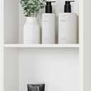 Stainless Steel Shower Niche 24" X 12", No Tile Needed Wall Niche Double Shelves, Recessed Shower Shelf for Bathroom Storage, Matte White