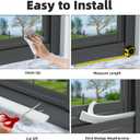 ESUFEIR 196" Wedge Sliding Window Weather Stripping Door Gap Filler,Adhesive Window Insulation for Winter Door Seal Strip,Soundproof Foam Tape for Frame,Gray