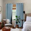 BGment Blackout Curtains 95 Inches Long 2 Panels Set for Living Room, Thermal Insulated 100% Light Blocking Curtains&Drapes, Grommet Soundproof Curtains for Bedroom Window, Each 52 Wide, Greyish Blue