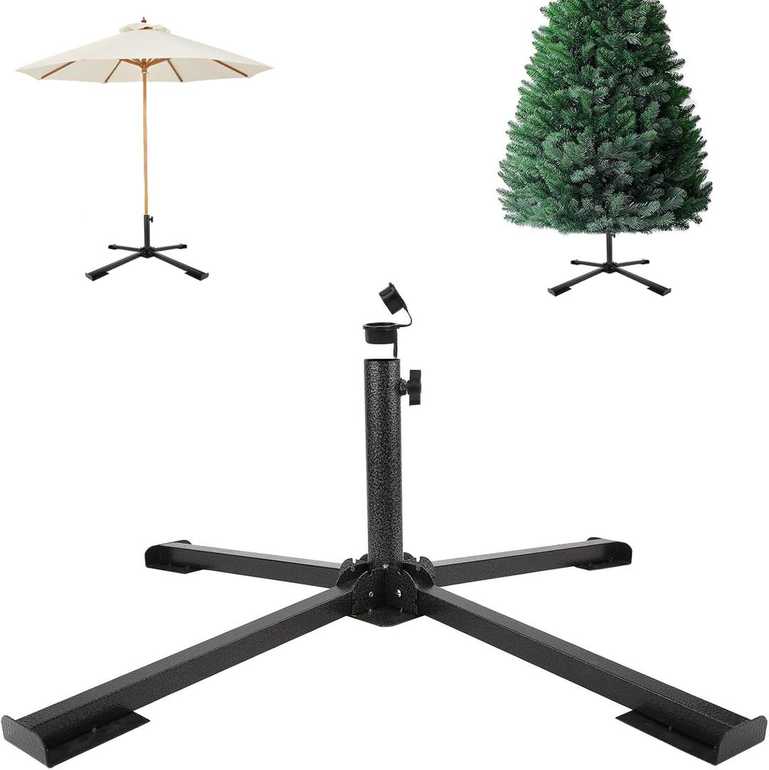 Heavy Duty Foldable Portable Beach Umbrella Stand - Portable Beach Umbrella Base Holder, Adjustable for Courtyard, Garden, Grass, Pool & Outdoor Use