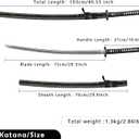 Wuton Real Katana Sword Sharp 1060 High Carbon Steel Real Samurai Sword Full Tang Battle Ready Japanese Samurai Swords Display Collection