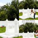 White Inflatable Bounce House Indoor/Outdoor, Jumper with Slide and Water Pool/Ball Pool for Outdoor Garden, Backyard Fun, Perfect for Wedding, Birthdays & Family Gatherings, 10' x 10.25' x 5.83'
