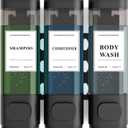 Shampoo and Conditioner Dispenser – Wall-Mounted Shower Soap Dispenser, No-Drill Installation, Lockable, 900 ml Capacity,for Bathroom & Hotel or Airbnb (Black, 3-Pack)