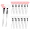24 Facial Brushes & Esthetician Brush, Soft Fan Brushes as Face Mask Applicator, Brushes Makeup Tool, Facial Mask Brush for Sensitive Skin, for Facial Brushes Esthetician Use in Spa & Home(White&Pink)