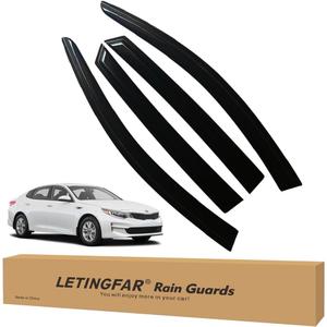 Window Visors Rain Guards for Kia Optima 2016 2017 2018 2019 2020 Accessories, Wind Deflectors Vent Shades for Kia Optima (Excludes Hybrid Models)