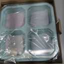 4 Pcs Snack Box Containers Set, Reusable 4 Compartment Lunchable Container with 4 Sauce Pots, Stackable BPA-Free Bento Box for Meal Prep Picnic Office Travel (4 Colors)