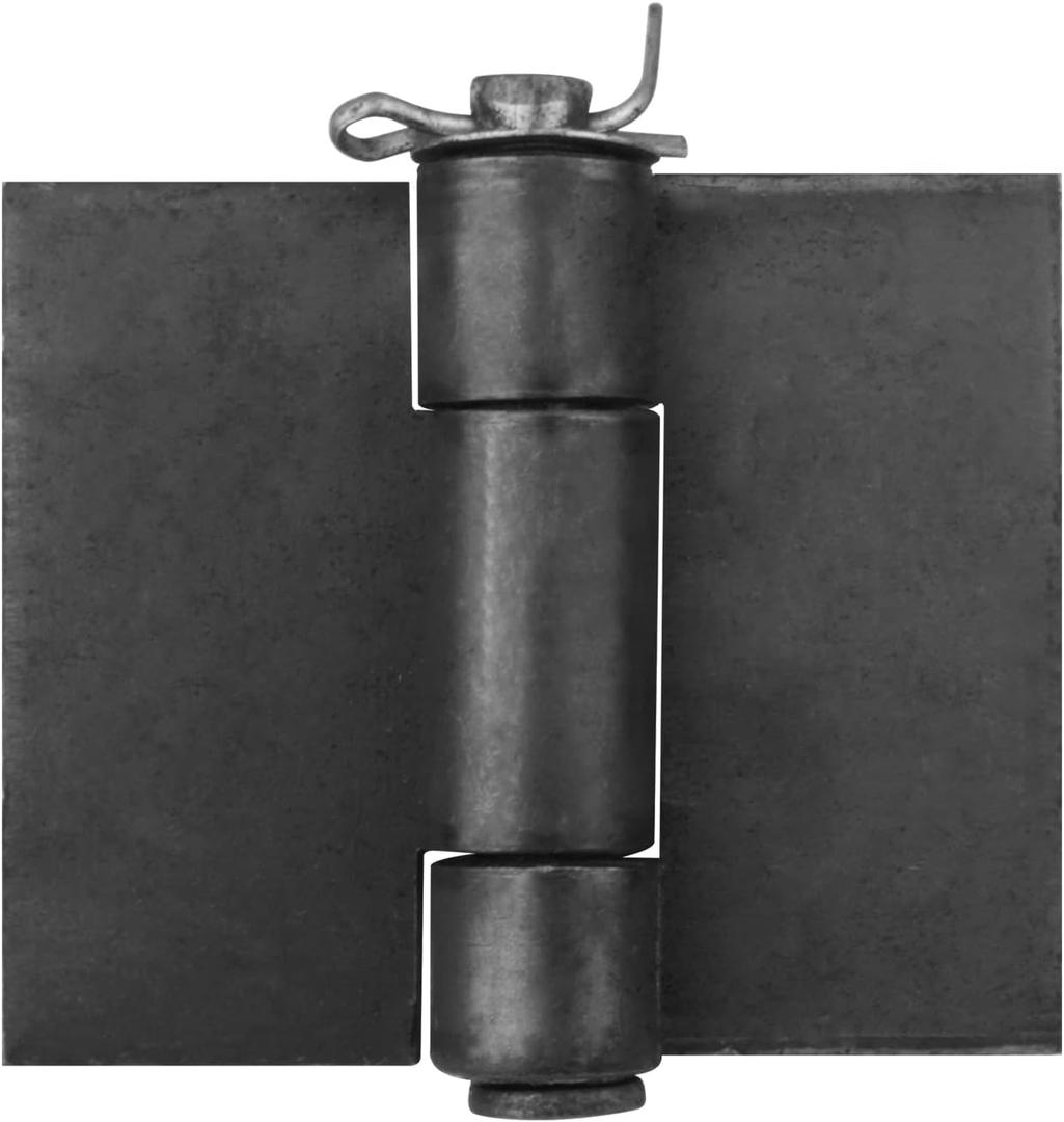 4 Pack 3-3/8" x 3-3/8" Weldable Hinges, Heavy Duty Weld On Butt Hinges for Garage Metal Gate, Trailer, BBQ Smoker, 3.5 mm Thick
