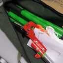 Manual Pole Saw for Tree Trimming, 27 FT Manual tree purner with 8 Fiberglass Handles, Sharp steel Blade and Scissors, Easy to Carry and Extendable Design for Tree Maintenance, Green