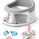 Baby Bath Seat for Babies 6 Months & Up, Bath Seats for Babies Sitting Up, 3 Baby Bath Toys, Open Design, Non-Slip, Compact Toddler Bath Seat.