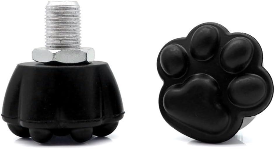 2 Pack Toe Stops Roller Skates Rubber Brake Block 82A Cat Paw Toe Stoppers for Quad Skates Replacement Skate Accessories (Black)