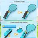 FYOUNG Tennis Racket for Nintendo Switch 2 Joy Cons, Hand Grips Compatible with Switch 2/OLED/Switch 1 Handle Grip Holder for Mario Tennis Aces Sports Game Accessories with Hand Staps-2 Packs