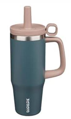 BJPKPK 32oz Stainless Steel Insulated Tumbler with Handle, Travel Coffee Mug Thermal Cups with Lid, Navy Blue