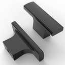 Amerdeco 10 Pack Matte Black Cabinet Knobs 2 Inch (50MM) Single Hole Cabinet Pulls Kitchen Cabinet Knobs Drawer Knobs ZH0026