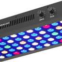 WILLS Aquarium Light, Full Spectrum Reef Lights for Coral with Dual Dimmable Channels, 55 Premium SMD Chips, Daisy Chain Design, Hanging Saltwater Fish Tank Light for SPS/LPS Coral Reef (165W/Black)