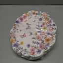 Treasure Cove Wildflower Oval Paper Plates Large Spring Oval Plate Disposable Floral Party Platter Flower Tableware Decorations for Birthday Wedding Tea Party Supplies 10" x 12" 24Pcs