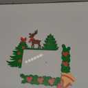 Wesiti 2 Pcs Christmas Door Topper Tree Bell Elk Decor Funny Door Corner Sign Decor Home Wooden Christmas Cabinet Knob Covers Party Ornament Props Gift for Wall Window DIY