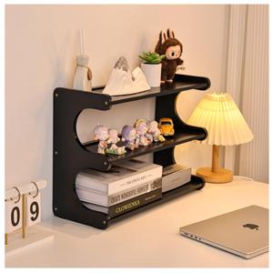 BEKMLOD 3 Tier Bookshelf for Desktop, Storage Rack, Desktop Organization