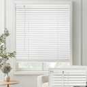 MYshade No-Drill Cordless Horizontal Mini Blinds 22.5" W x 36" H Tool-Free Inside Mount Window Blinds with 1" Vinyl Slats, Light Filtering & Privacy, Child & Pet Safe, White